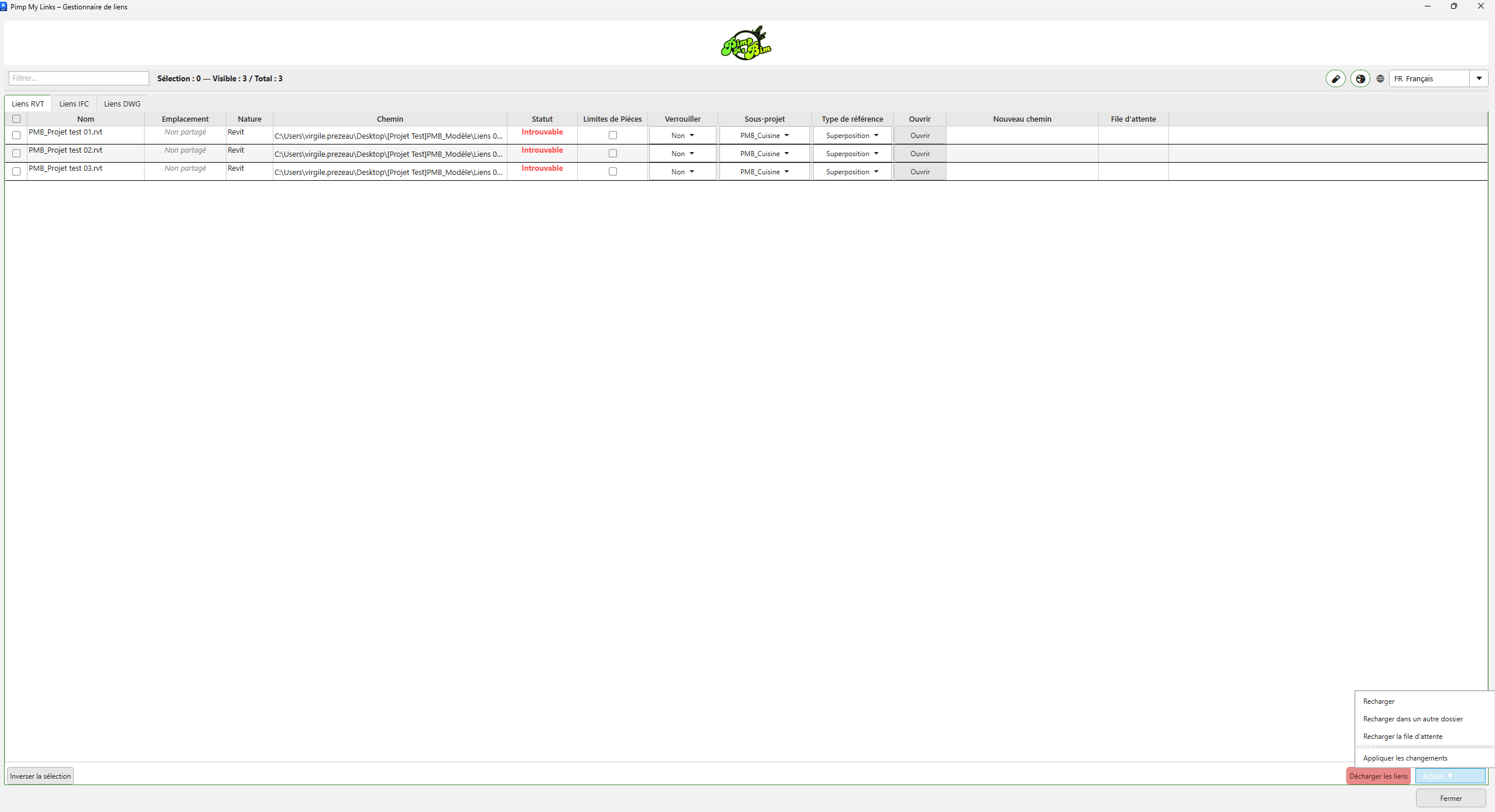 Interface Pimp My Links