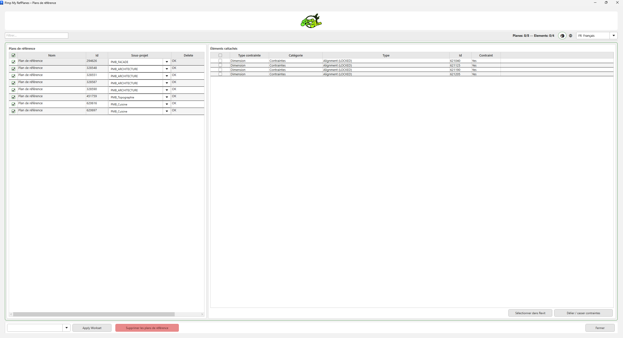 Interface Reference Planes Manager