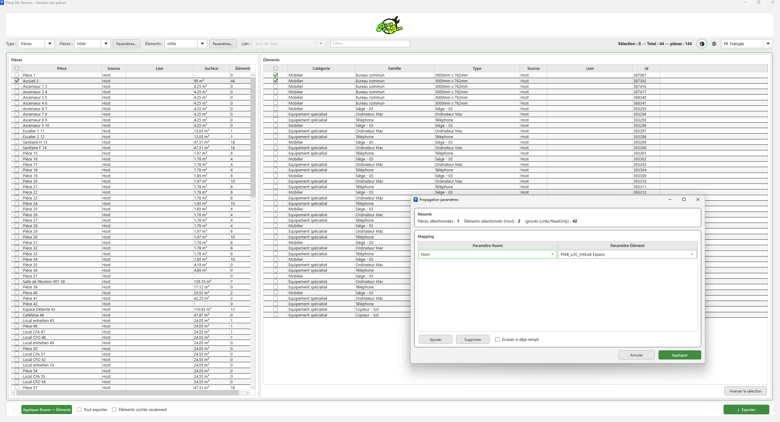 Interface Room Space Manager